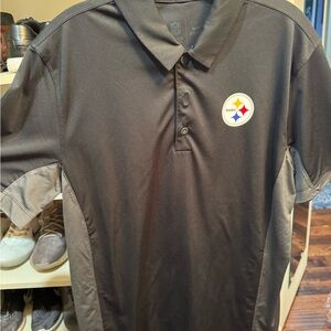 Nike Black and Gray Polo Shirt with Logo